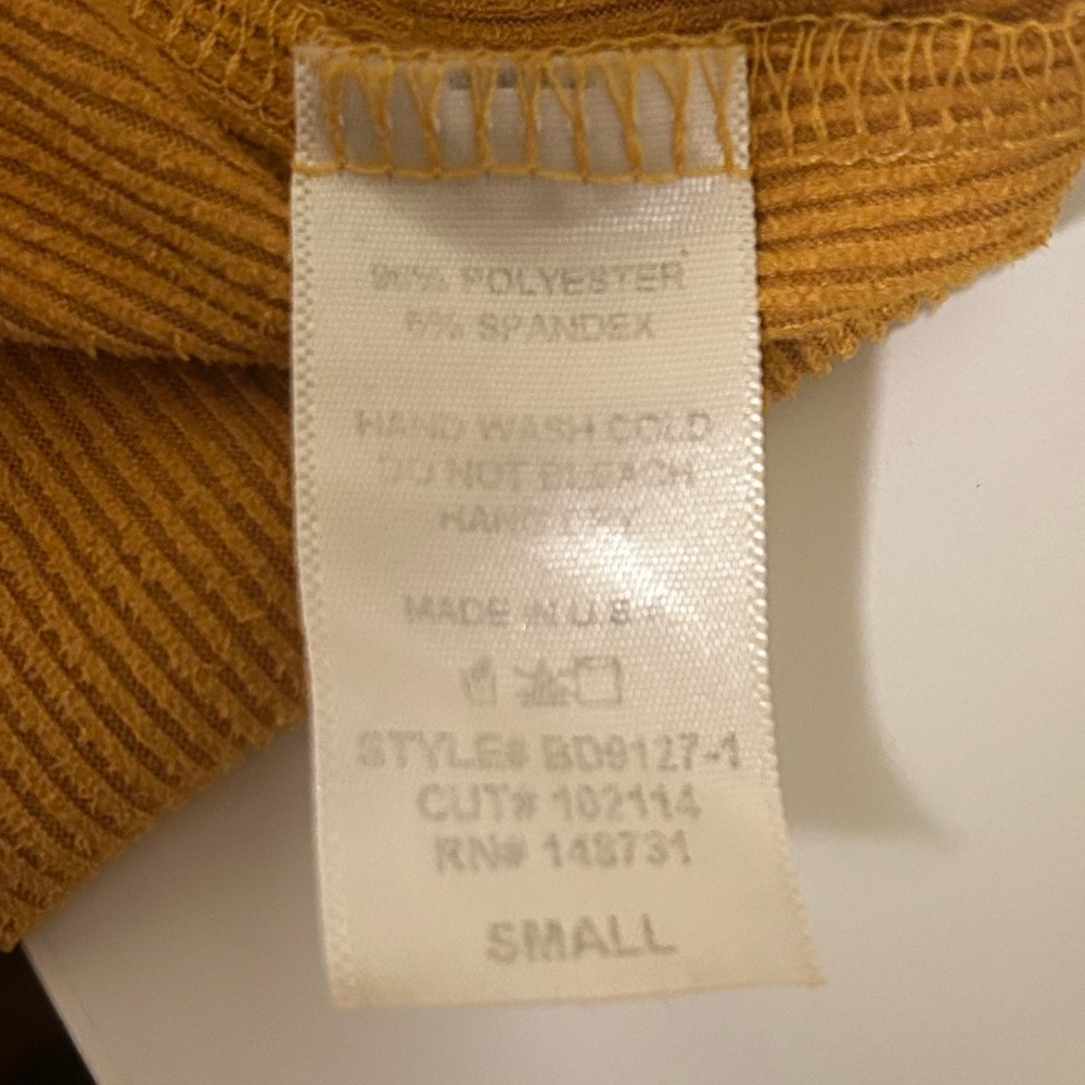 Gold Corduroy Dress - Picture 8 of 10